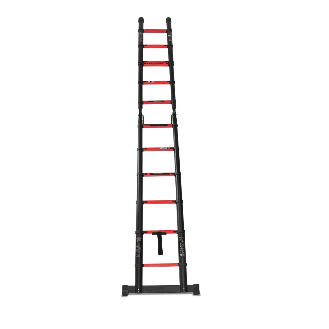 G-Carve Double Telescopic 12 Step 3.8m Aluminium Folding Ladder