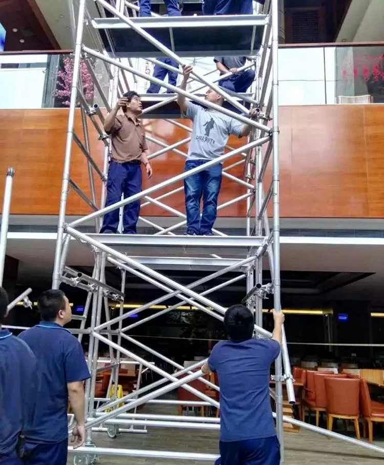 Dragonstage Aluminum Good Price Scaffolding with Step Stair Ladder