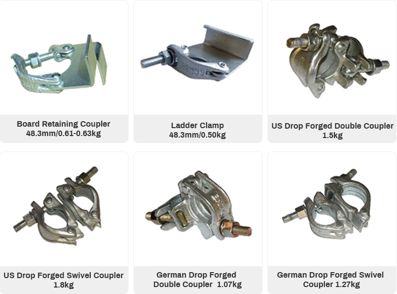 BS Standard Durable Export Quality Scaffolding Board Retaining Coupler for High Rise Buildings