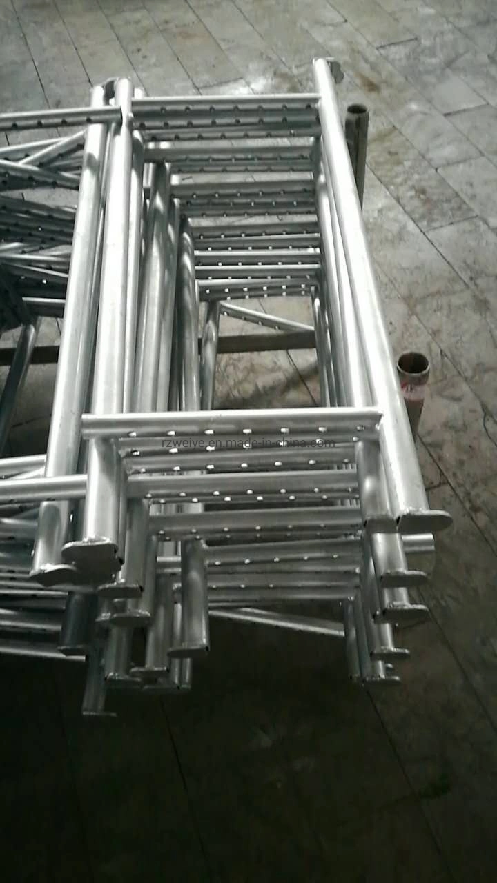 Red Painted Steel/Metal Folding/Foldable Trestle Scaffold/Scaffolding Frame for Builders and Bricklayers in Europe