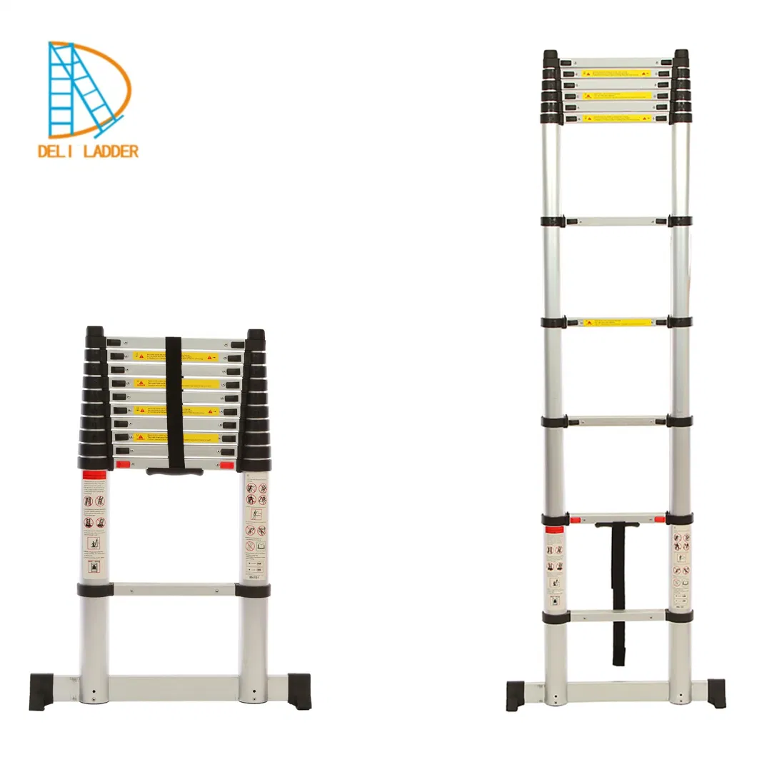 2023 New Design Extension Aluminium Folding Soft Close Telescopic Ladder