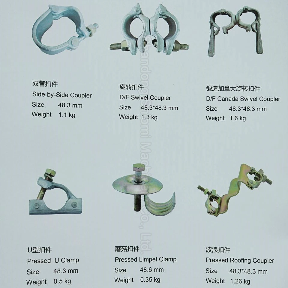 Shlomi British Type Scaffolding Clamp Drop Forged Swivel Coupler