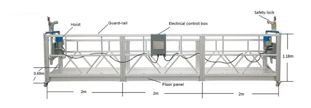 Zlp800 Paint Rope Electric Suspended Working Platform Electric Scaffolding