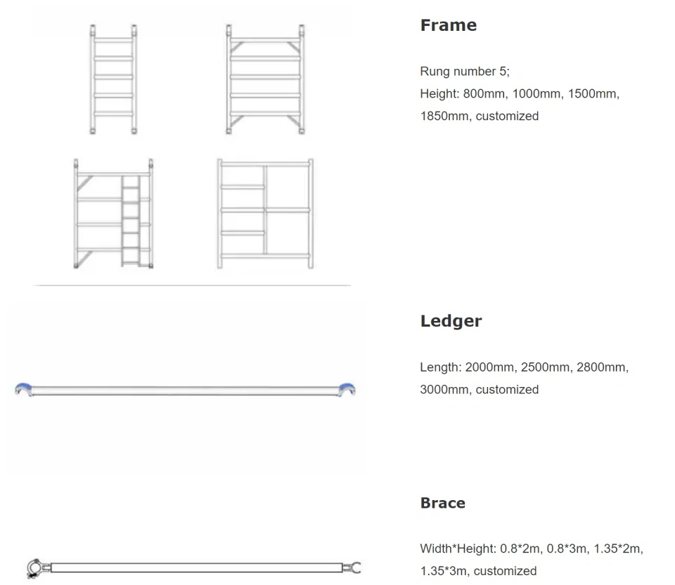 Aluminium Mobile Towers Scaffold Layher Complete System 6m Andamio Platform Aluminum Stair Scaffolding for Construction Rolsteiger