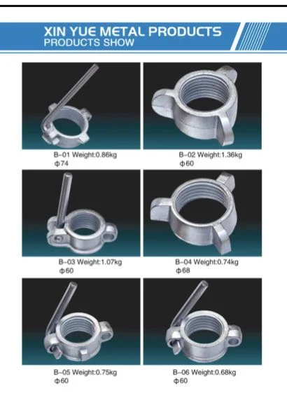 Construction Building Material Accessories with Handle for Scaffold Casted Sleeve Cup Collar Prop Nut Formwork System Shoring Prop Nut