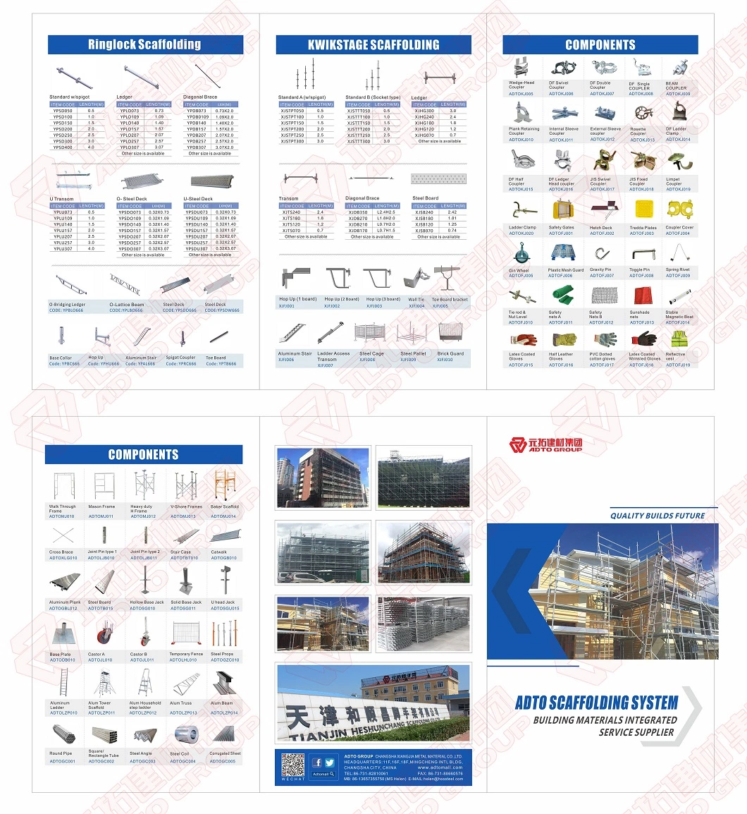 OEM Service with Plank/Stair/Coupler/Board Scaffolding Accessories