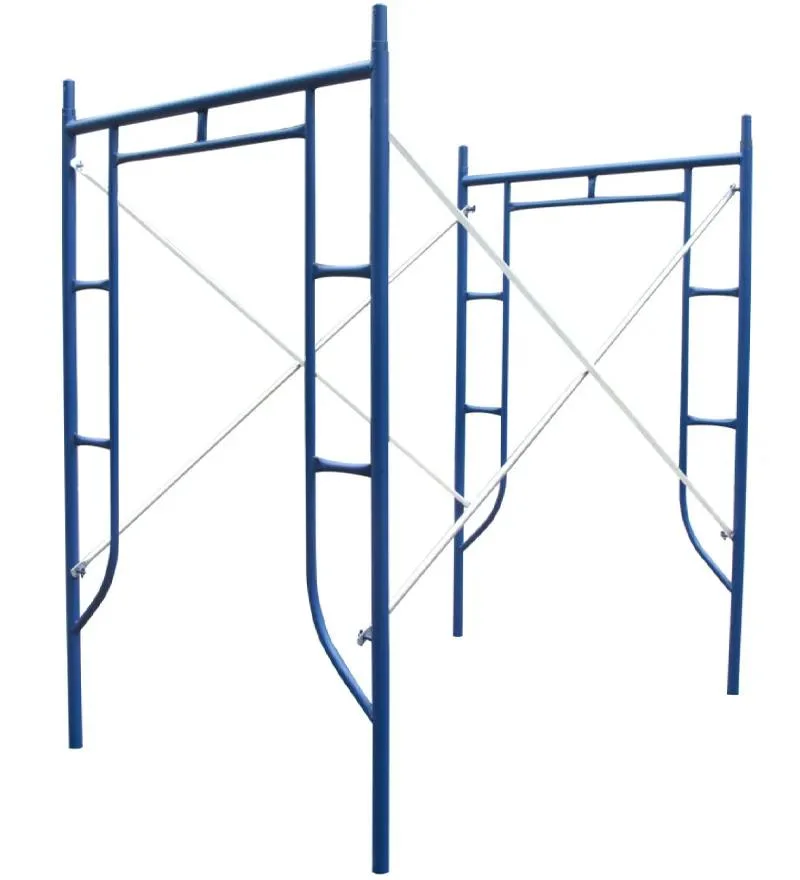Pre Galvanized Q235 Steel Mason Mobile Ladder H Movable Andamios Metalicos Frame Scaffolding