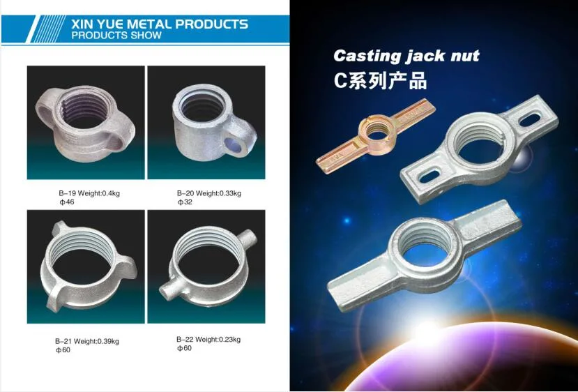 Construction Scaffolding Steel Shoring Prop Accessories /Shoring Prop Collar/Casted Prop Nut with Handle