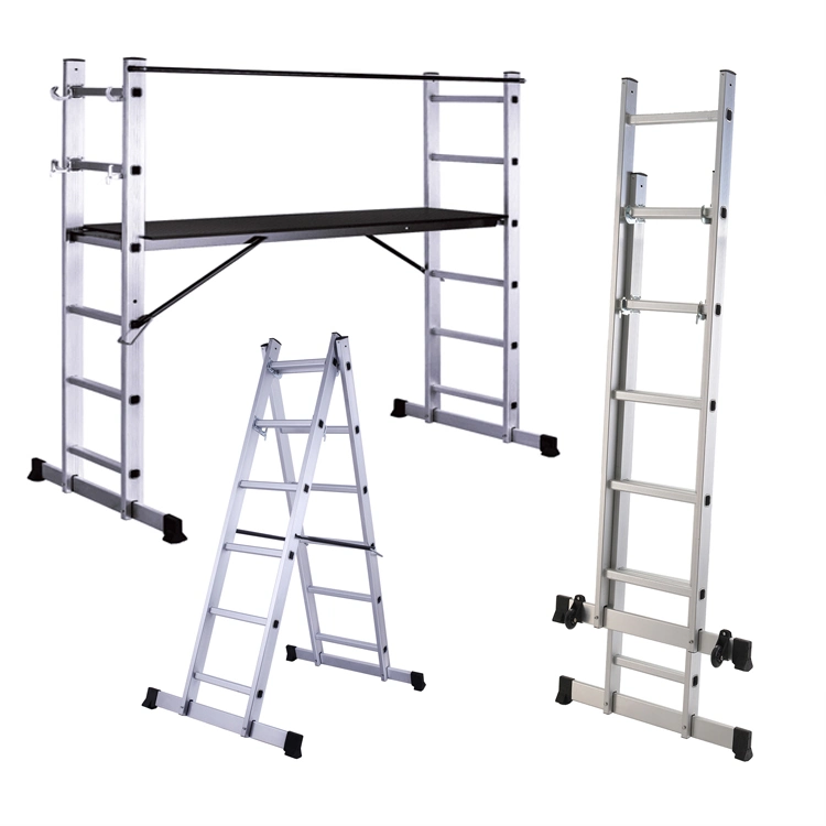 2X6 Step Aluminum Multi-Function Scaffold Platform Ladder with EN 131