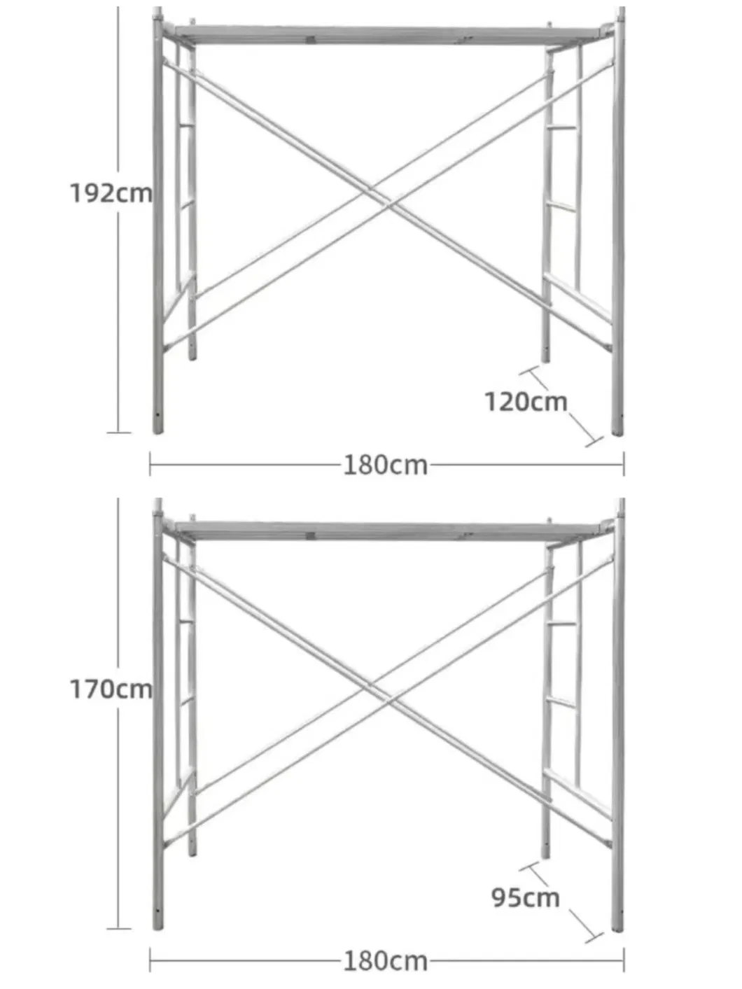 Galvanized Four-Bar Scaffolding/Moving Scaffold/Ladder Jack Scaffold/Ladder Scaffolding