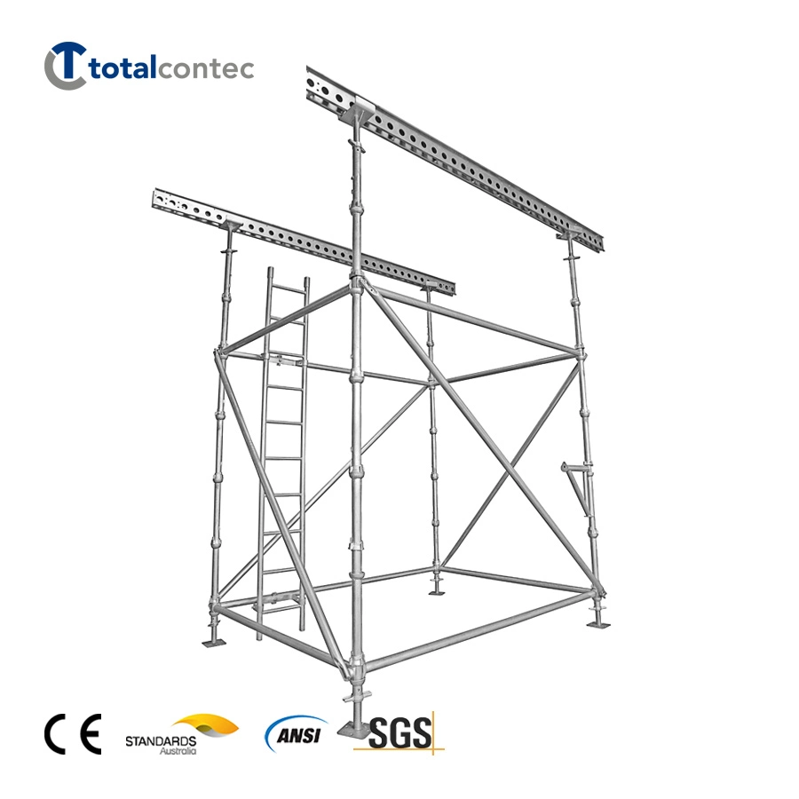 Construction Building Q235 Steel Cuplock Scaffold System Accessories Cup Lock Scaffolding Pressed Bottom Cup Top Cup Lock Scaffolding