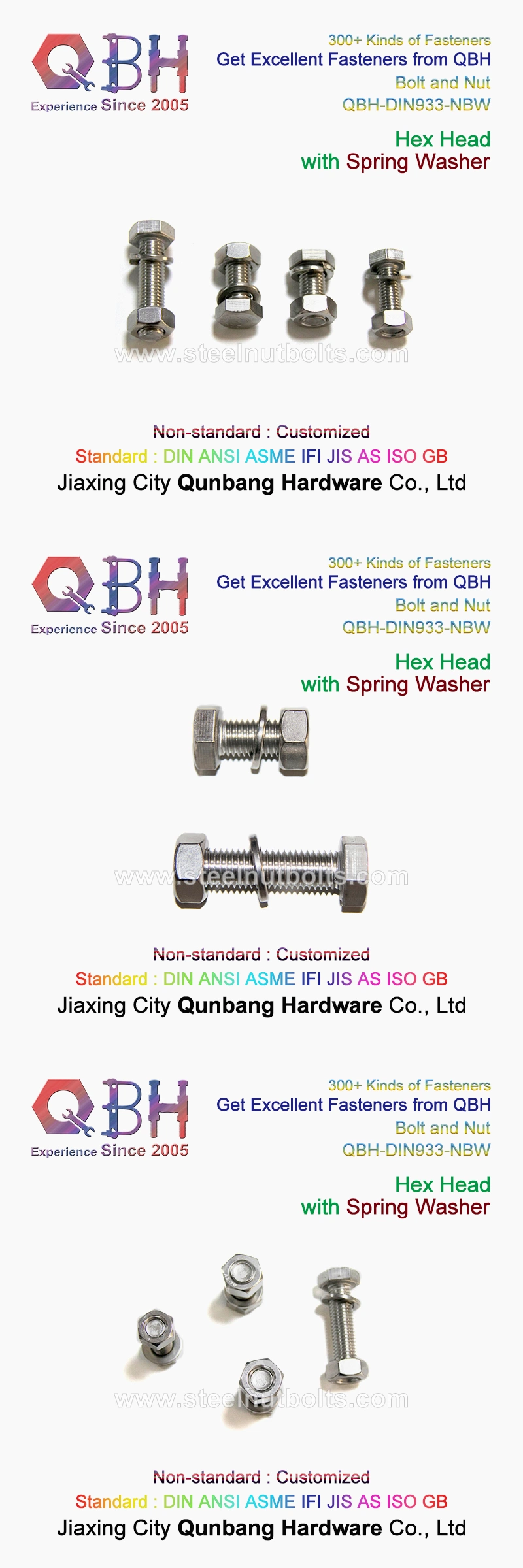Qbh Steel Structure Construction ASTM A325m 2h Nut F436m Plain Washer Assembly