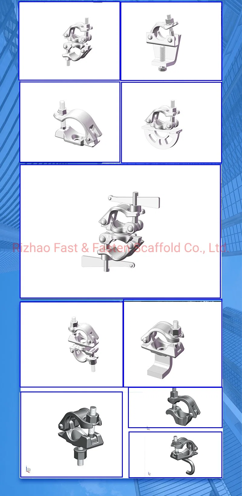 Factory Supply BS1139 En74 Scaffolding Pipe Clamp Coupler