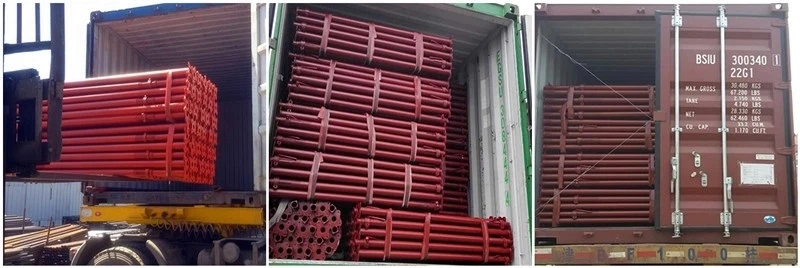 Steel Prop as Building Construction Tools and Equipment Adjustable Heavy-Duty Subway Steel Shoring Prop Round Scaffold