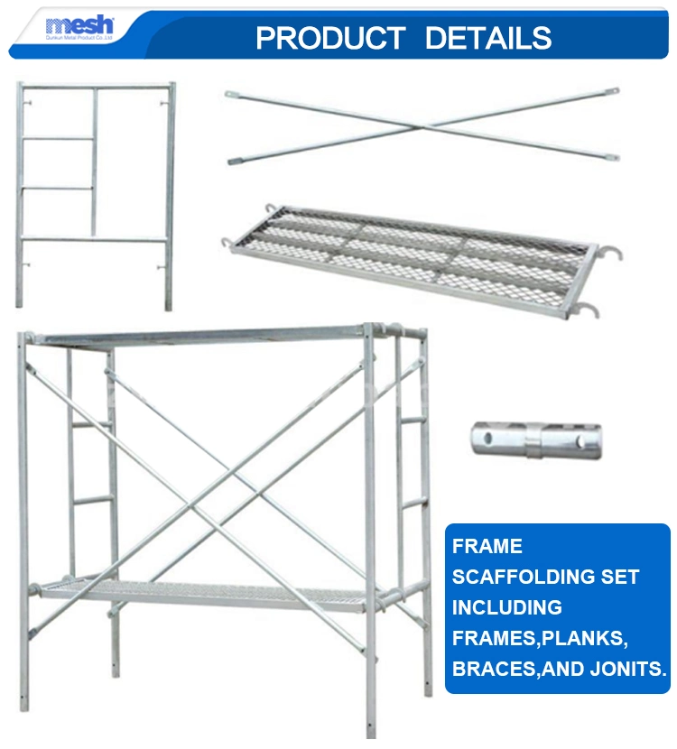 Cheap Second Hand Prices Tower System Ladder Facade Tube Material H Frame Construction Scaffold for Sale