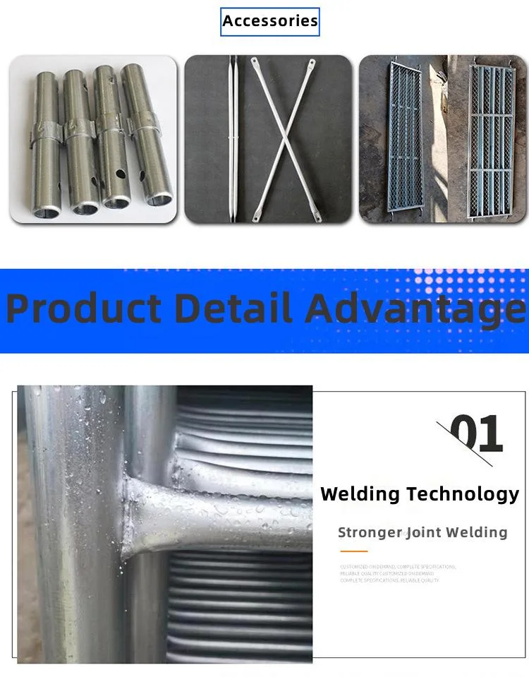 Automatic Welding Painted HDG Galvanized H/Door Work Platform Frame Scaffolding for Building