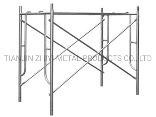 High Quality Construction Ladder Walk Through Steel Pipe Clamp Door H Frame System Scaffold Masonary Scaffolding