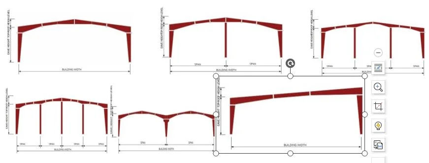 Large Span Galvanized Prefab Steel Structures Construction for Workshop and Warehouse