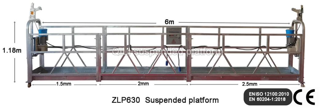 Zlp630 Hot-DIP Galvanized Suspended Platform Electric Gondola Scaffolding Frame Construction