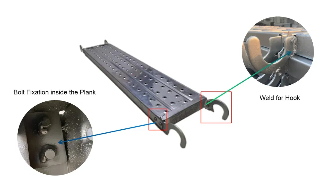Easy Scaffolding Galvanized Catwalk Steel Deck Metal Plank Walk Board with Hook
