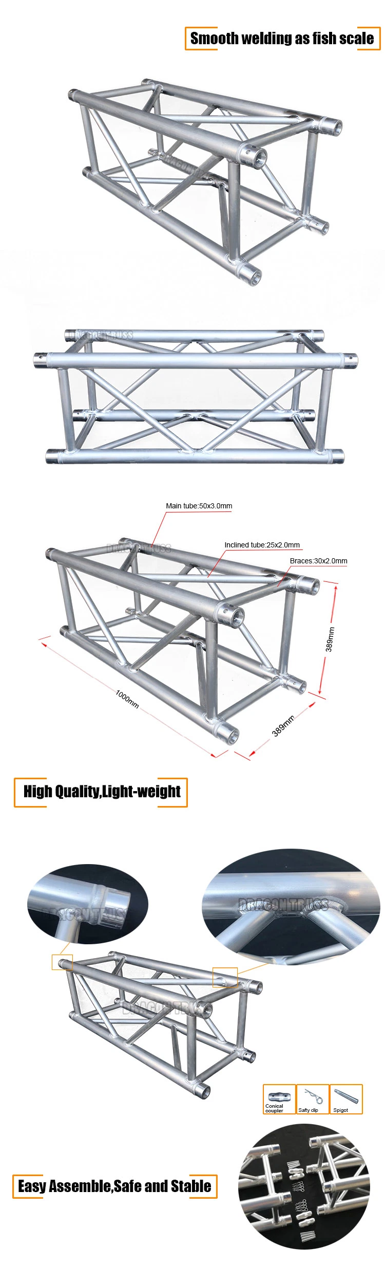 Concert Scaffolding Aluminum Truss System Wedding Stage Roof System Sale Stage Equipment
