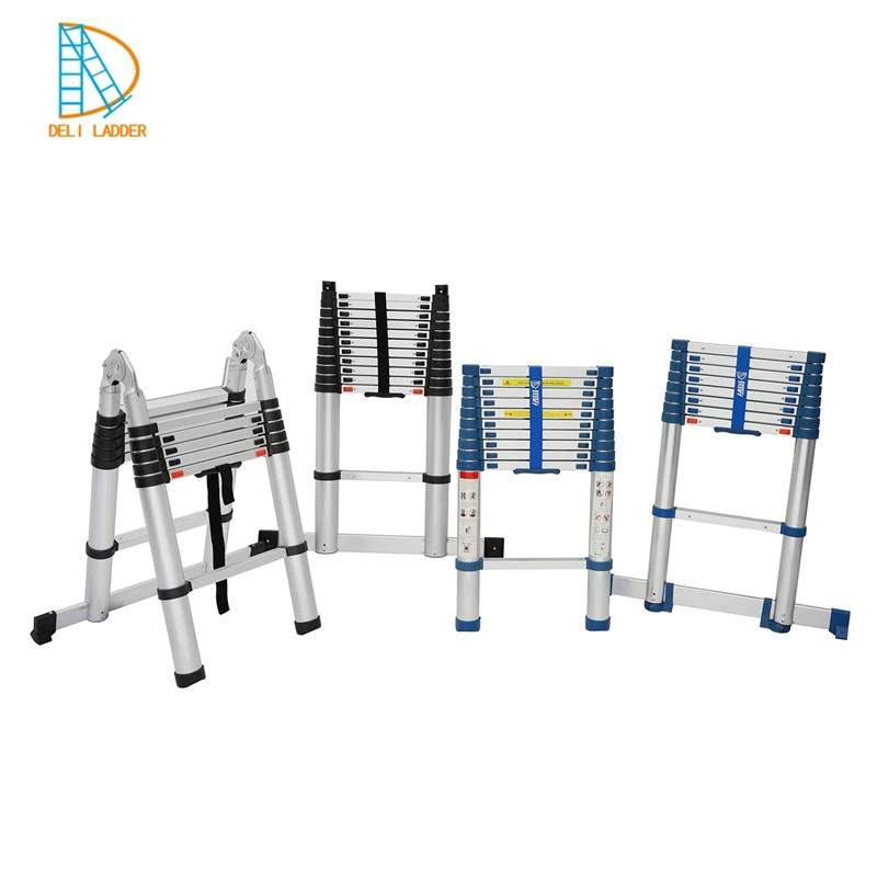 2023 New Design Extension Aluminium Folding Soft Close Telescopic Ladder