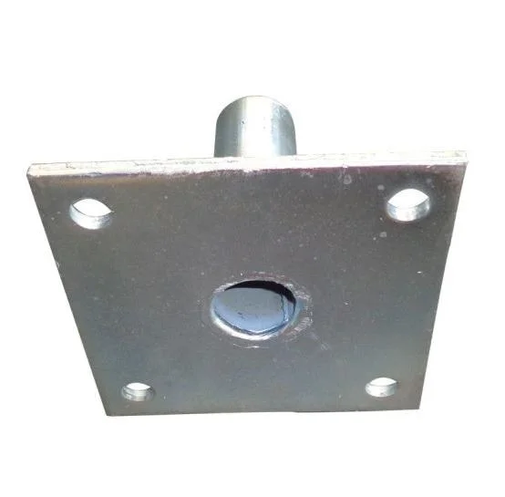 Galvanized Steel Base Plate with Spigot for Scaffolding Screw Jack