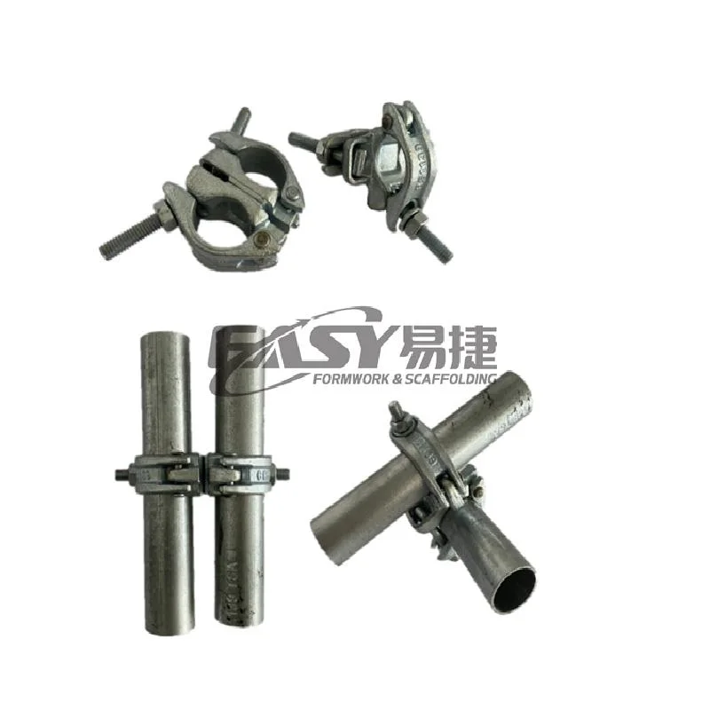 Easy Scaffold BS1139/En74 48.3mm British Drop Forged Pressed Type Pipe Joint Coupler Beam Double Right Angle Swivel Scaffolding Clamp