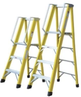 Fiberglass Aluminum Step Platform Scaffold Folding Ladders for Construction Works