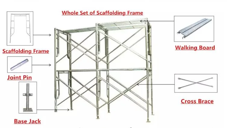 American 1700mm 1219 Painted Galvanized Steel Ladder Frame Scaffolding Frame Ladder Frame Main Frame Door Frame Manson Frame Scaffolding Frame for Construction