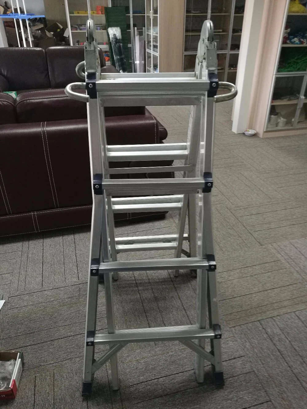 Family Foldable Telescopic Step 4X3 Steps Multipurpose Folding Aluminium Ladder for Sale