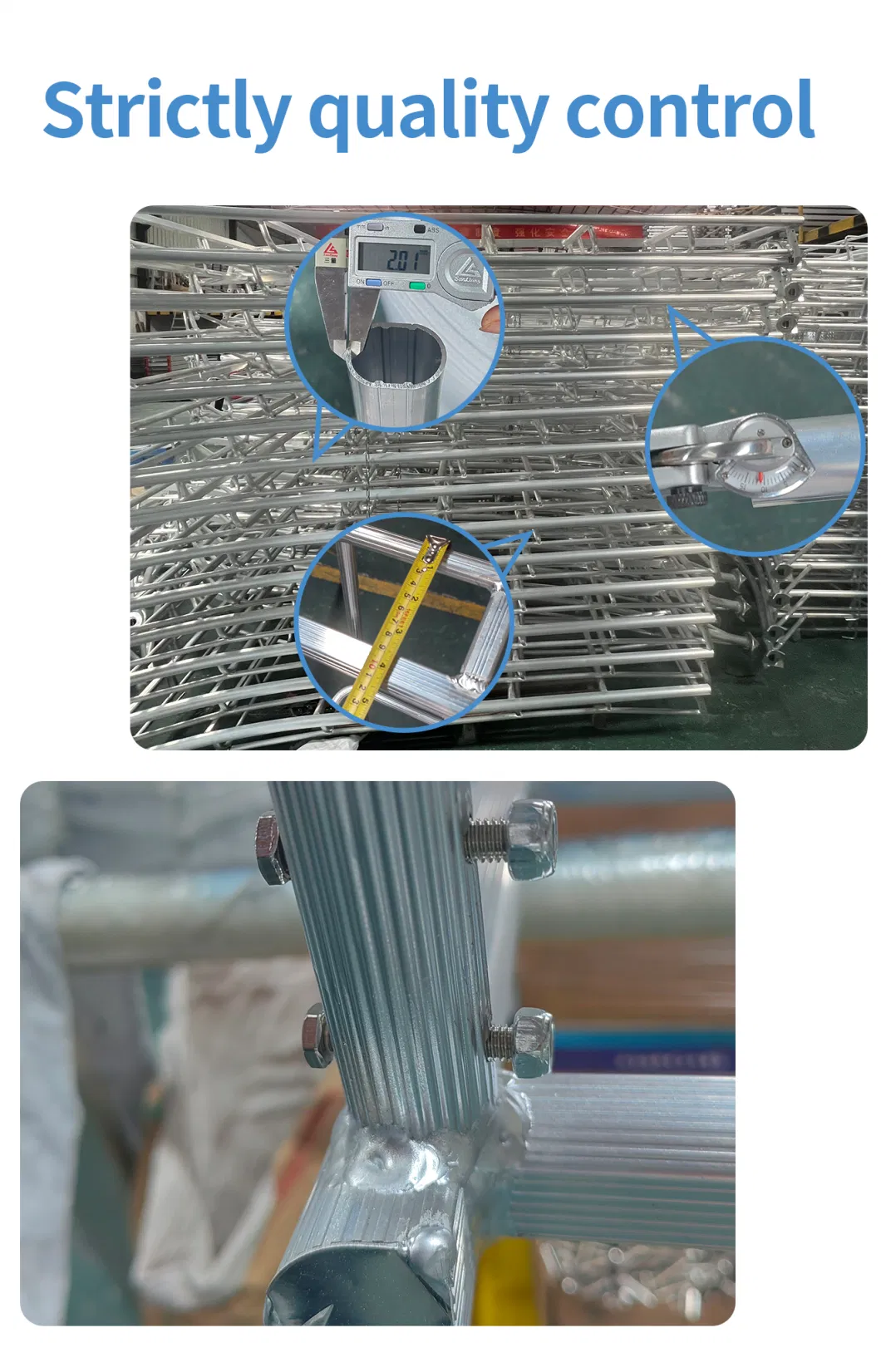 Aluminium Safety Folding Ladder China Multipurpose Industrial Work Platform Scaffold Ladder