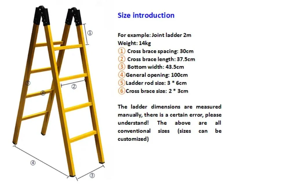 3FT Fiberglass Single Ladder FRP 8FT FRP Fiberglass Scaffold Customizable Dielectric