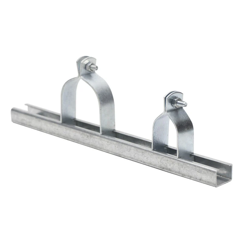 Best-Selling Electrical Galvanized Light Duty Pipe Support with Bolt and Nut for Assembling with Strut Channel