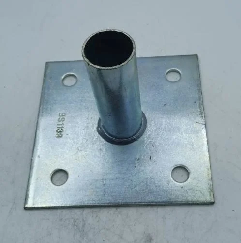 Galvanized Steel Base Plate with Spigot for Scaffolding Screw Jack