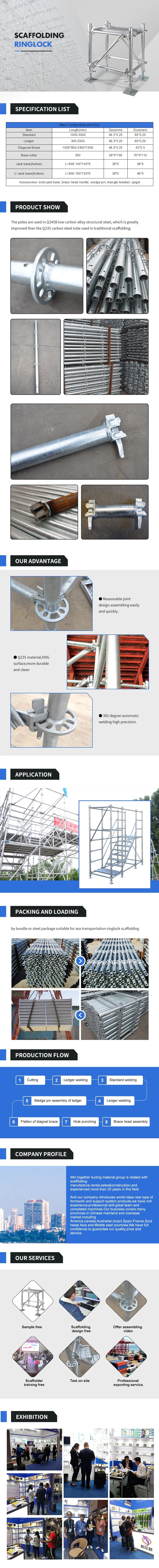 Aluminum Construction Ringlock Stair Scaffold with Ladder Used Scaffold