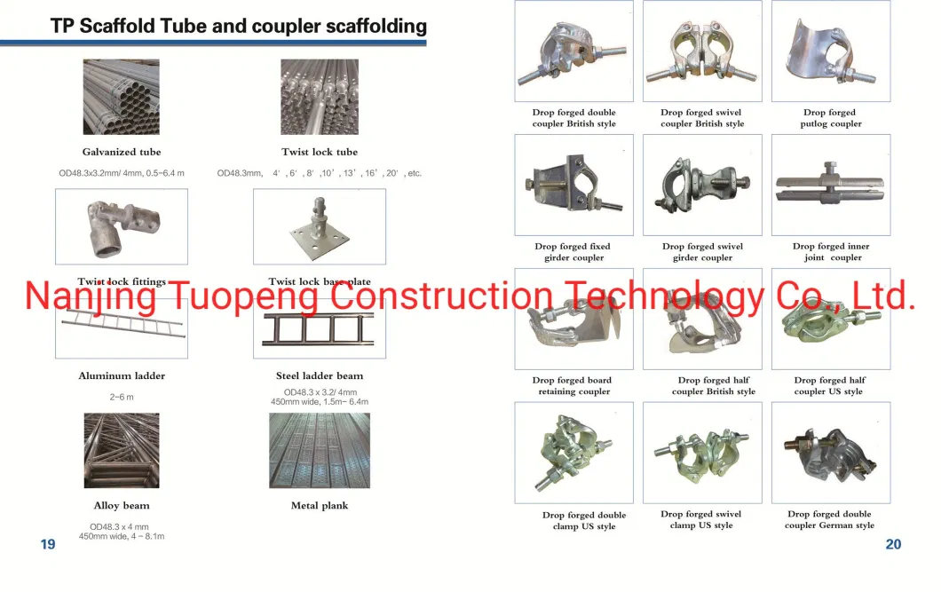 China Supply BS1139 Scaffolding Construction Italian Type