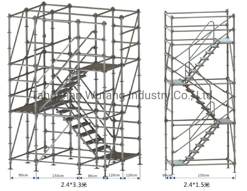 Factory Supply Galvanized Steel Ring Lock Vertical Standard Scaffold Ledger Bay Brace Layher Allround Ringlock Scaffolding