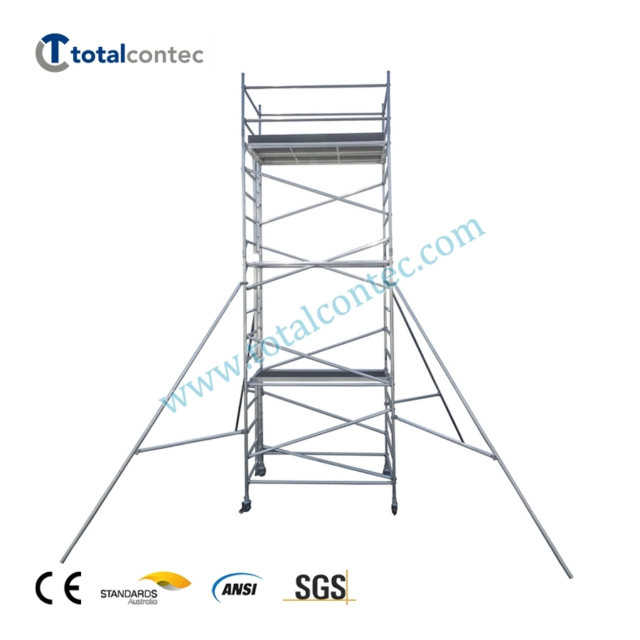 3m/5m/7m/9m/11m Aluminum Mobile Scaffold Tower with Ladder/Staircase
