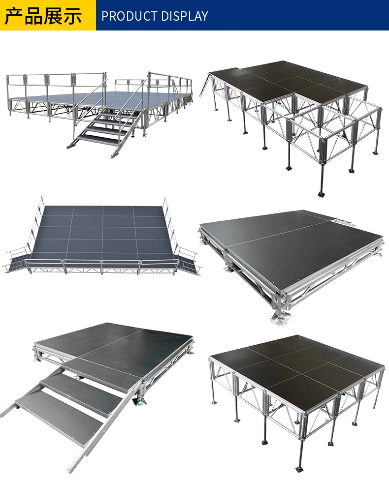 Aluminum Adjustable Movable LED Stage Platform with Stairs for Indoor/Outdoor Events Big Music Festival Performance Equipment