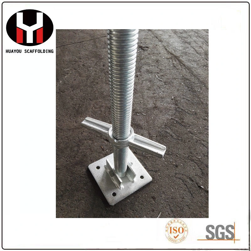 38mm and 48mm Adjustable Hollow Screw Jack 28mm and 30mm and 32mm Solid Base Jack for System Scaffolding