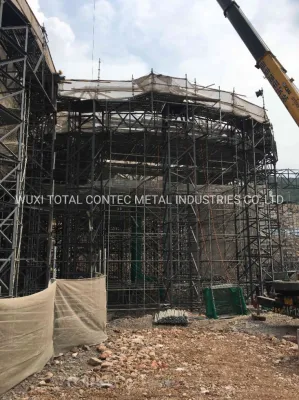 Ponteggio commerciale galvanizzato per facciate 48.3mm con 241mm Pian poll Progetto futuro Giardino