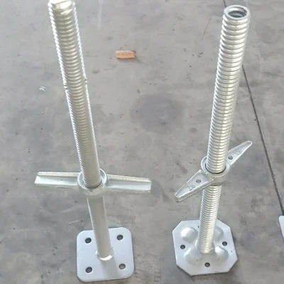  Base tubo vite Jack ponteggi Prezzo fabbrica impalcatura in acciaio regolabile Base martinetto a vite cava/piena per ponteggi