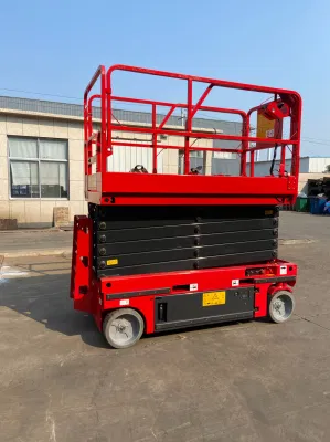  Piattaforma di sollevamento per ponteggi elettrici pieghevoli con sollevamento a forbice semovente da 230 kg-450 kg