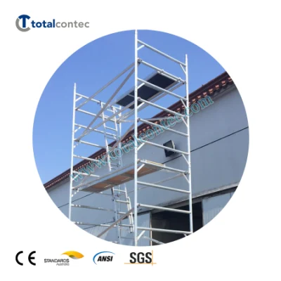 Struttura flessibile in alluminio 9m Torre mobile per impalcature in alluminio