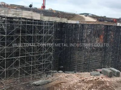 Impalcature sospese sistemi di inzatura zincati impalcature nel futuro edificio Guarden Costruzione