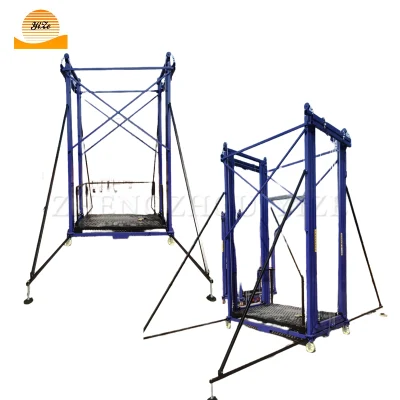 Modelli multipli Timpalcatura elettrica pieghevole sistema di sollevamento mobile 6 m elettrico Piattaforme di impalcatura