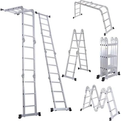 Scala multiuso Deliladder pieghevole retrattile da 3,5 m Escalera in alluminio