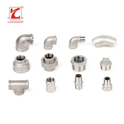  Raccordi per tubi in acciaio inox con filettatura in vendita a caldo Produttore OEM Raccordo a T a gomito