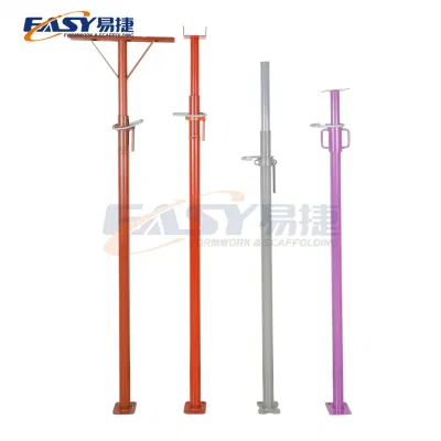 Telescopi Puntales Metalicos impalcatura zincata a polvere verniciata facile Jack shoring in acciaio regolabile Prop shuttering Props prezzo acrow